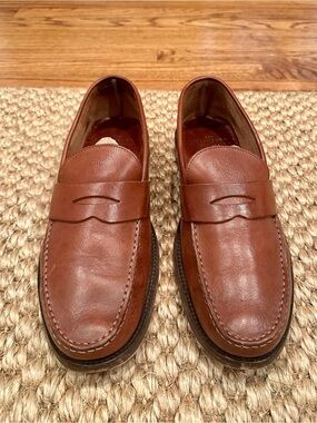 Sid Mashburn Hand Sewn Penny Loafers in Bourbon Size 12